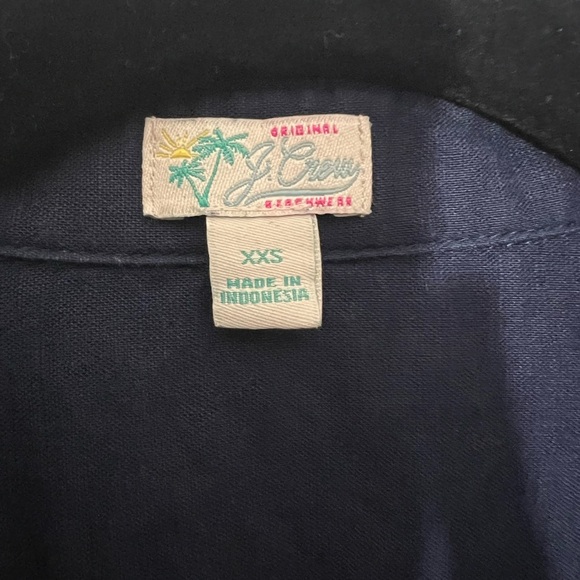 J. Crew beachware linen cotton blend beach shirt dress size XXS - Picture 14 of 15